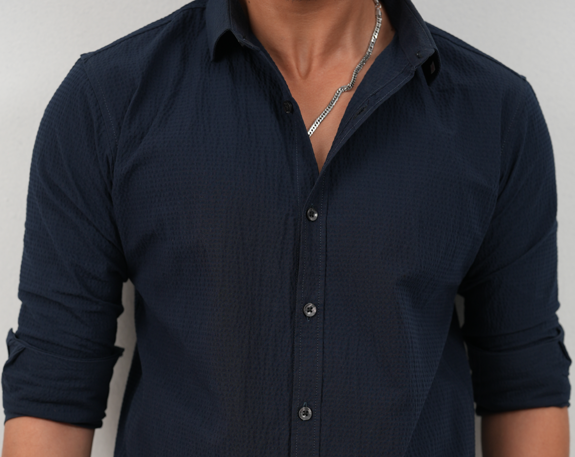 Dark Navy Stripes Shirt