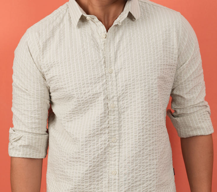 Light Smoke with White Check Shirt