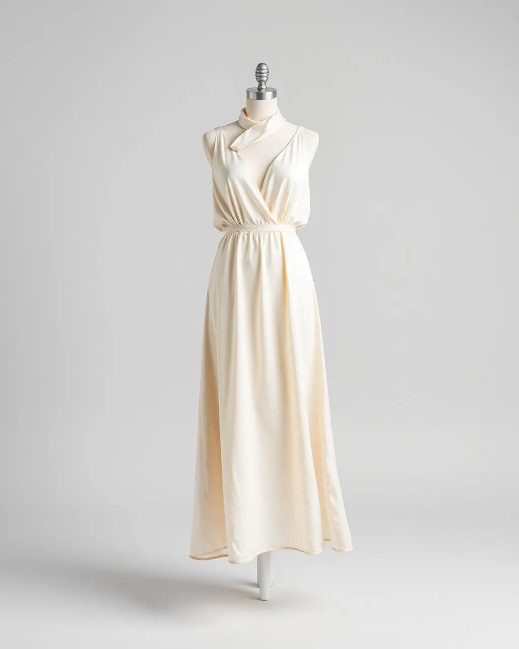 Silk Wrap Midi Dress