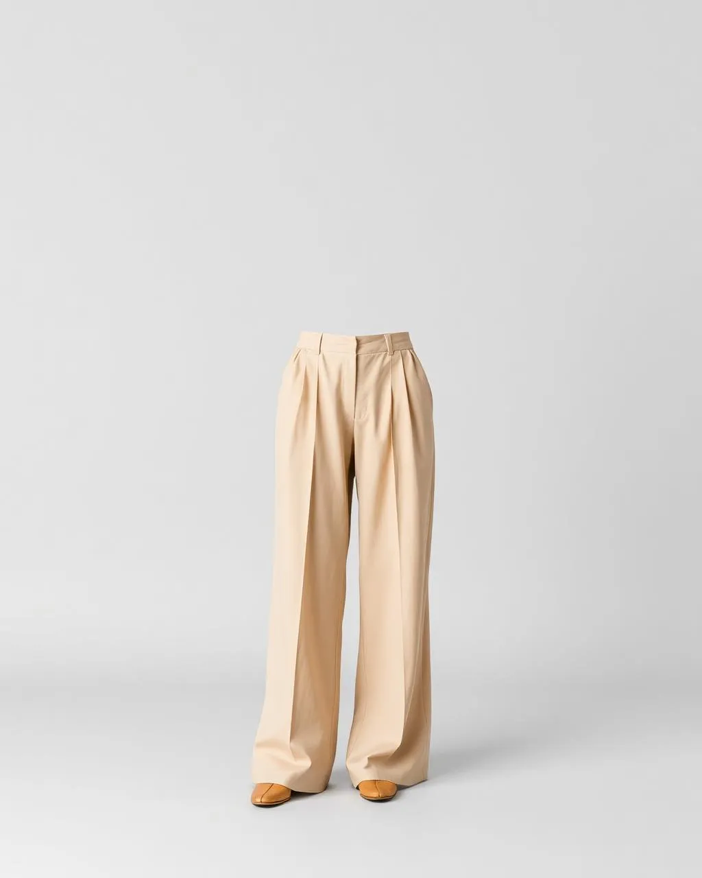 Wide-Leg Pleated Trouser